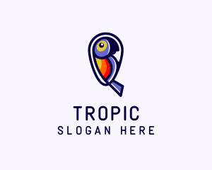 Tropical Parrot Wildlife logo design