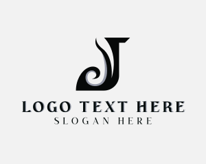 Hairdresser - Boutique Artisan Letter J logo design