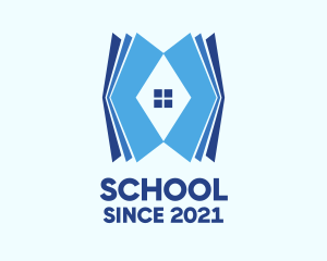 Blue Home School  logo design