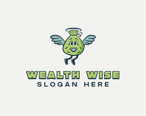 Money Bag Wings logo design