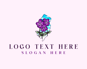 Plant - Violets Flower New Jersey logo design