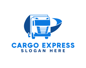 Blue Truck Express logo design