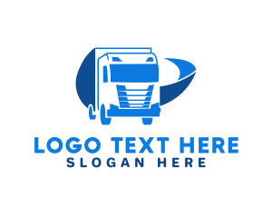 Courier Service - Blue Truck Express logo design