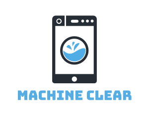 Cleaning Smart Phone App logo design