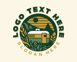 Trailer - Outdoors Campervan Trailer logo design