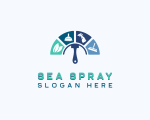 Housekeeper Sanitary Cleaning logo design