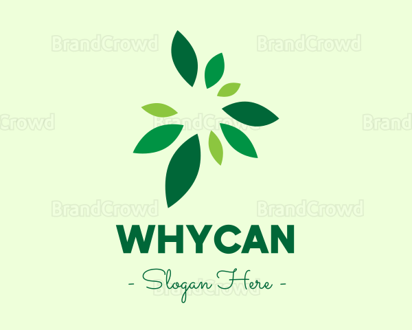 Organic Green Leaves Logo