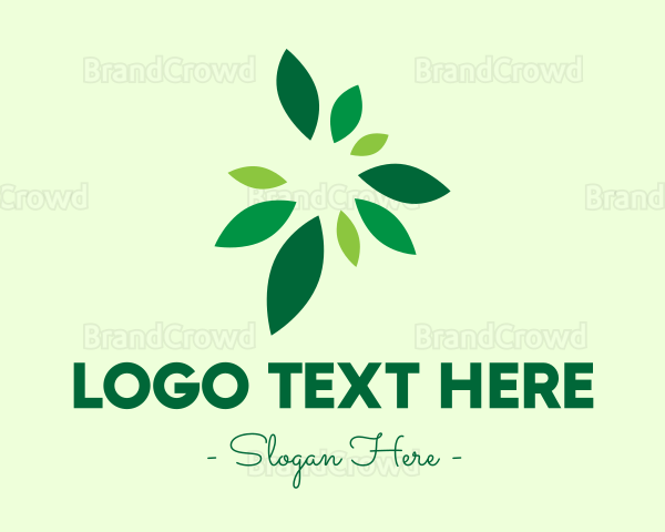 Organic Green Leaves Logo