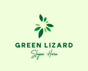 Organic Green Leaves logo design