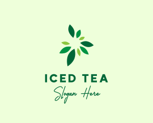 Organic Green Leaves logo design