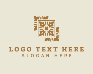 Flooring - Floral Tile Pattern logo design