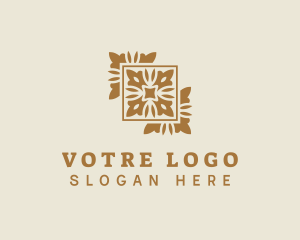 Floor - Floral Tile Pattern logo design