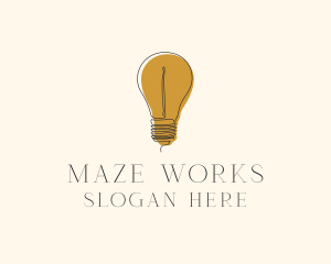 Electrical Incandescent Bulb logo design