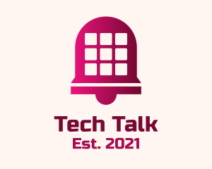 Cellphone - Pink Bell Smartphone Apps logo design