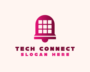 Cellphone - Pink Bell Smartphone Apps logo design