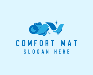 Mat - Carpet Flooring Cleaner logo design