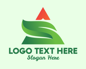 Eco Friendly - Pyramid Growing Plant logo design