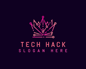 Cyber Tech Crown logo design