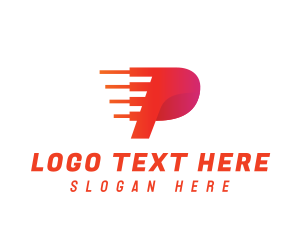 Orange Instrument - Piano Keyboard Letter P logo design