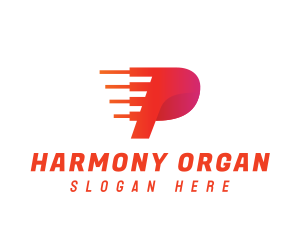Organ - Piano Keyboard Letter P logo design