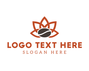 Abstract Coffee Flower logo design