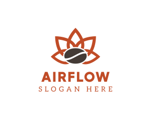 Abstract Coffee Flower logo design