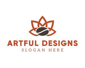 Abstract Coffee Flower logo design