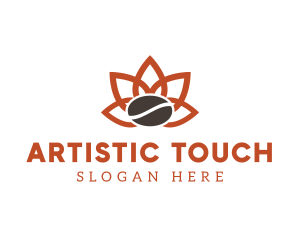 Abstract Coffee Flower logo design