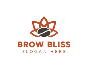 Abstract Coffee Flower logo design