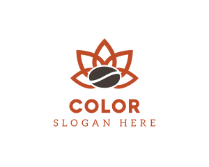 Abstract Coffee Flower logo design