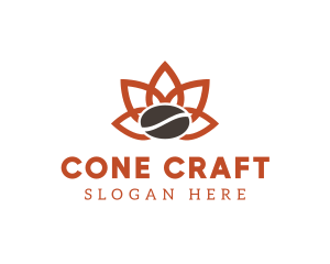 Abstract Coffee Flower logo design