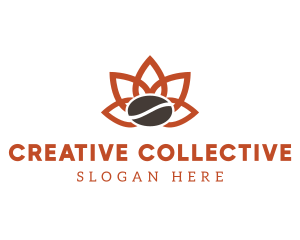 Abstract Coffee Flower logo design