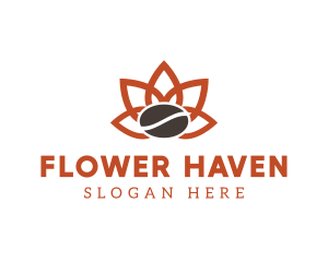 Abstract Coffee Flower logo design