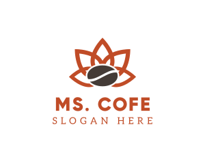 Abstract Coffee Flower logo design