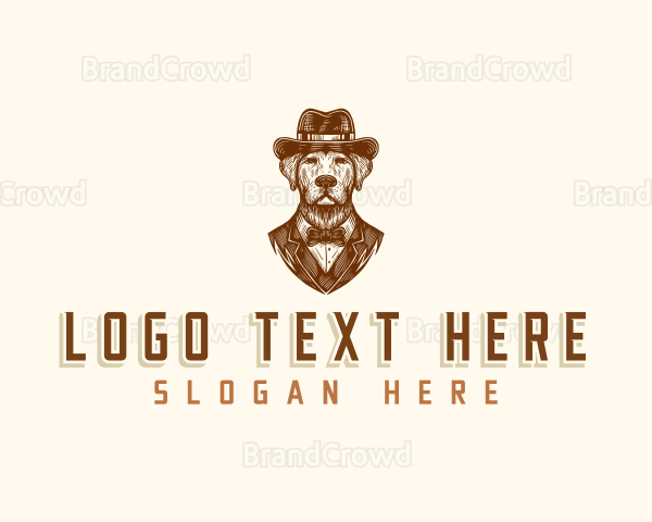 Dog Dapper Canine Logo