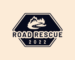 Road Trip Mountain Adventure logo design