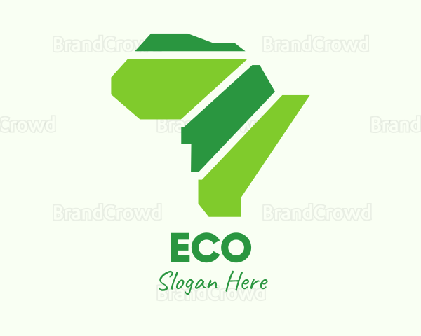 Green African Map Logo