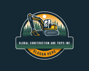 Construction Machinery  Excavator logo design