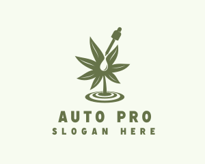 Herbal Medicine - Marijuana Extract Dropper logo design