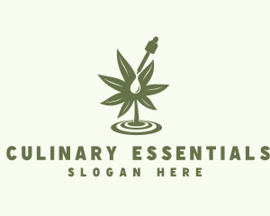 Marijuana Extract Dropper logo design