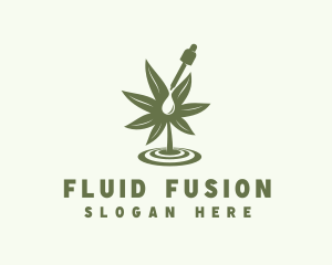 Marijuana Extract Dropper logo design