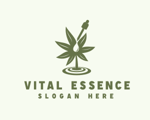 Marijuana Extract Dropper logo design