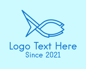 Waterpark - Fish Aquarium Animal logo design