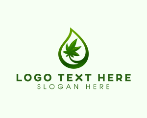 Organic - Oil Cannabis Marijuana logo design