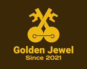 Treasure - Golden Double Key logo design
