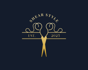 Fashion Stylist Scissors logo design