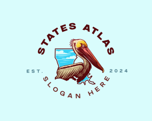 Louisiana Pelican Bird logo design