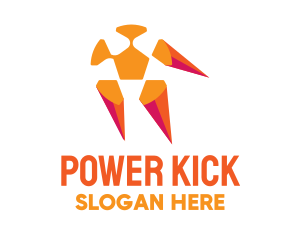 Kick - Soccer Ball Fire logo design