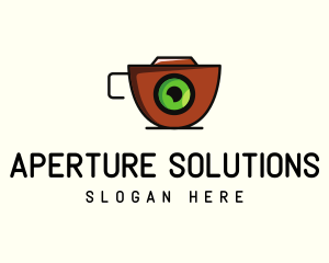 Aperture - Camera Cup Photography logo design