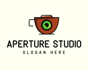 Aperture - Camera Cup Photography logo design